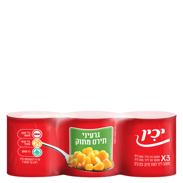 גרעיני תירס מהשדה בלי תוספת סוכר - 3 יחידות
